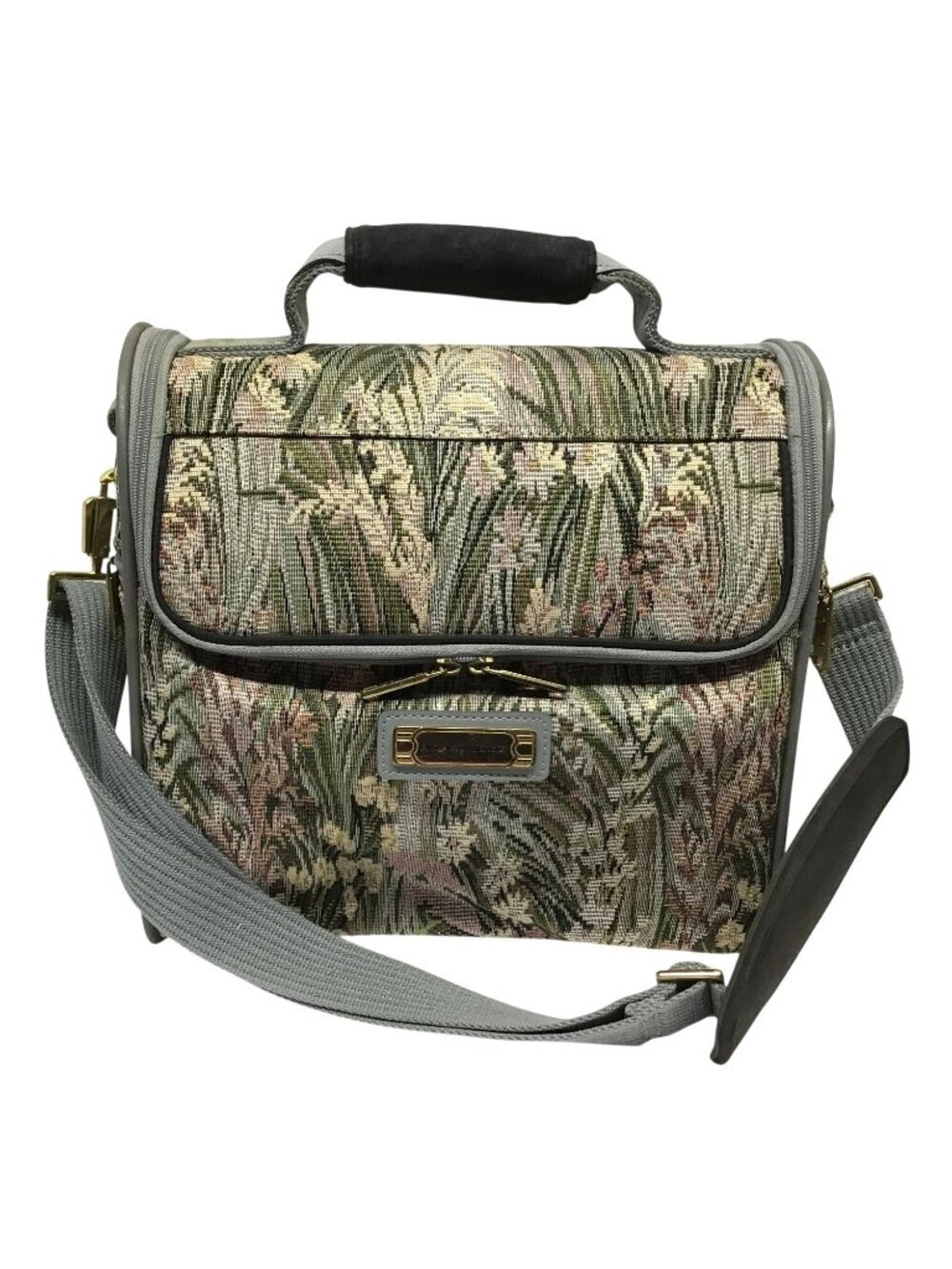 American Tourister Vintage1990s  Floral Tapestry Toiletries Travel Bag